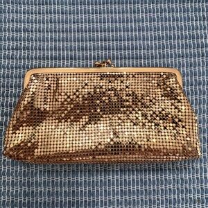 Vintage Whiting & Davis Gold Mesh Kiss Lock Petite Clutch 1950s–1960s